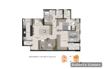 Apartamento com 3 quartos à venda — foto 2