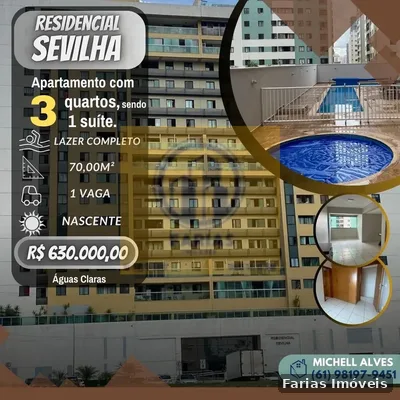 Apartamento com 3 quartos à venda em Sul, Águas Claras — foto 1