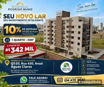 Apartamento com 1 quarto à venda em Areal, Águas Claras — foto 1